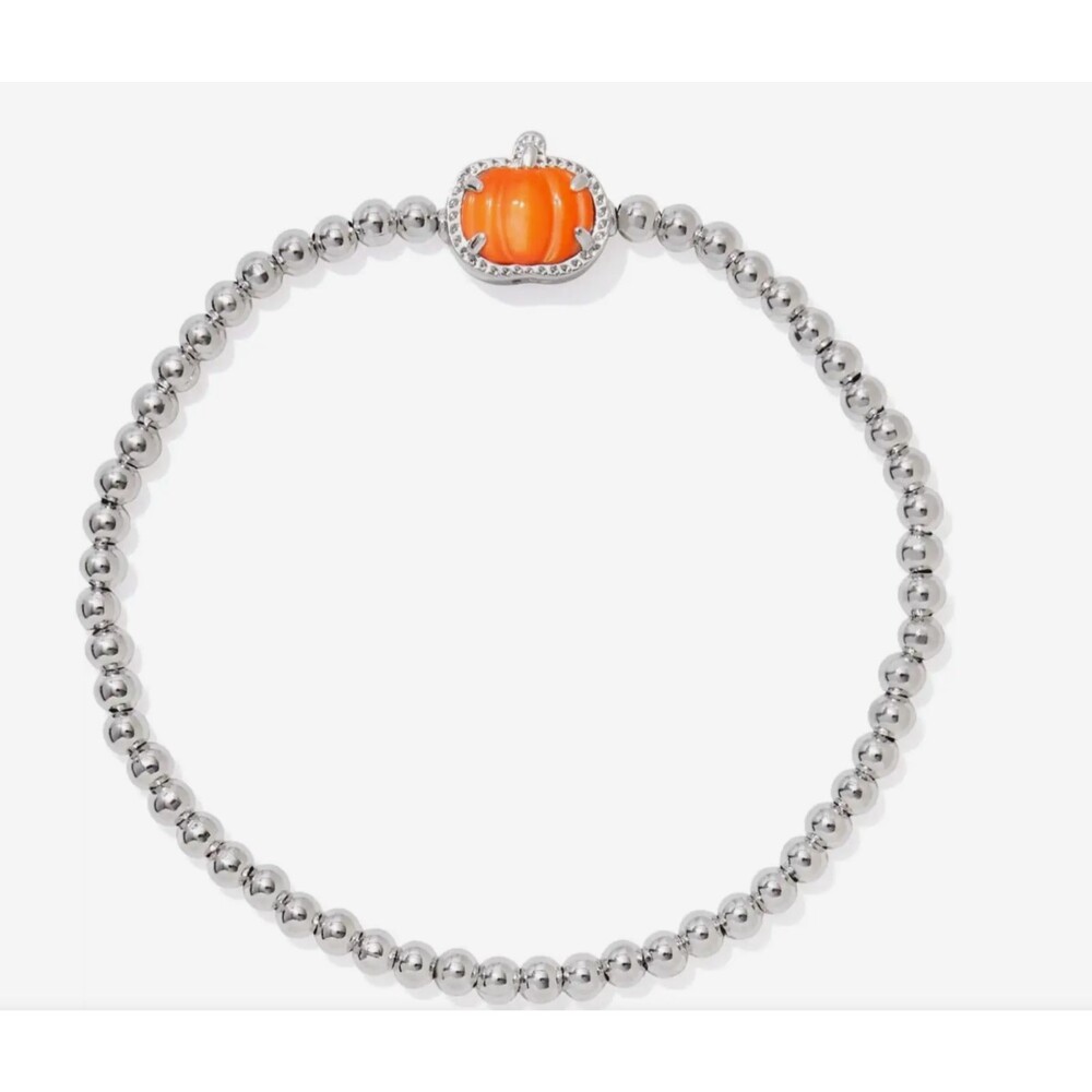 Kendra Scott Silver Pumpkin Stretch Bracelet